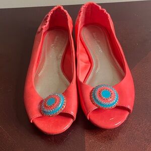 Lindsay Phillips Coral Flats with Turquoise Accent